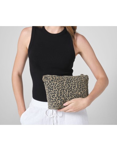 WES-W330-Leopard Print Canvas Accessory Bag